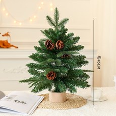 PE混合型尖頭聖誕樹松果雪樹，高密度聖誕綠色裝飾，打造溫馨節慶氛圍, 綠色