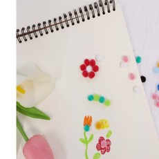 부희 뿅뿅이 50mm 만들기재료, 흰색