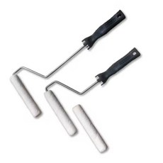 【ALLGET】超細纖維無痕滾筒 極短毛 細緻無泡 油漆刷 油漆滾筒 DIY室內塗刷 乳膠漆 礦物塗料 家具漆, 1個