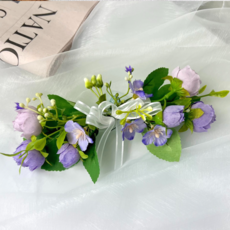 마음메이드 장미 가랜드 납골당 봉안당 성묘 추모꽃 조화 리스, 퍼플, 1개