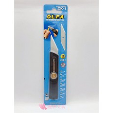 妮的文具 日本 OLFA 小型工藝刀 削木刀 CK-1 (金屬握把) 精密模型 紙雕適用, 1個