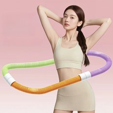 믹스알리 소프트 훌라후프 무소음 업그레이드 허리라인 슬림 다이어트 스프링훌라후프, 1개, 01 A, 1.5kg