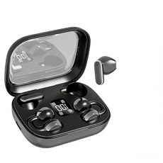 臺灣出貨 4個耳機 藍牙耳機 夾耳式 半入耳 二合一 大電量 睡眠 舒服 藍牙 耳機 無線 降噪 藍牙耳機頭戴式, 沉浸式全新升級高配【典雅黑】動感雙體驗,標準入門續航【高清通話】HIFI音效, A1