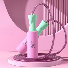 피라모니 361도 프리미엄 와이어 스피드 베어링 줄넘기, 핑크, 1개