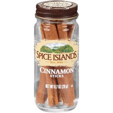 스파이스 아일랜드 시나몬 스틱 0.7온스 유리병 (1개 팩) Spice Islands Cinnamon Sticks 0.7 Ounce, 계피 스틱, 1개, 20g