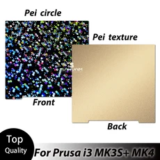 MK3S PEI 시트 241253.8 Prusa i3 용 양면 벌집 스프링 강판 Mk52 Pei 자기 빌드 플레이트, 01 241x253.8mm, 08 pey circle sheet