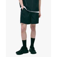 널디 NDY 지퍼 포인트 우븐 하프팬츠 블랙