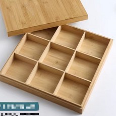 熱銷復古餐具 竹九宮格餐盤託 烤盤帶蓋 網紅分格格子日式火鍋配菜九宮格 托盤木質.日式茶具蘸料碟, 噴漆九格帶蓋, 1個