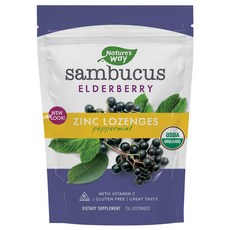 SAMBUCUS 無麩質接骨木莓鋅薄荷錠, 24顆, 1包