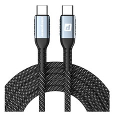 ONEPOWER C to C 240W 尼龍編織 Type-C 快速充電線, 原色, 1個, 1m