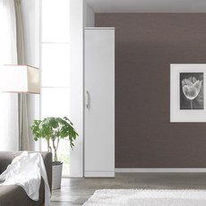 솜씨방 E0 라온 키높이 400 틈새옷장(이단봉형), 06-1_라온 키높이 400 틈새옷장(이단봉형), 화이트