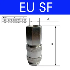 EU 에어 호스 피팅 커플 링 압축기 액세서리 퀵 릴리스 유럽 표준 공압 커넥터 Rapidities, 20, EU SF