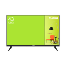 큐빅스 43인치 UHD 4K TV 109cm LED TV 에너지효율 1등급 스탠드형 벽걸이 가능 자가 설치 방문 설치, 109cm(43인치), CBXTV430UHD, 고객직접설치