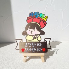 소소애 스승의날토퍼 카네이션 선생님 선물, 1개, 여자아이-존경합니다감사합니다