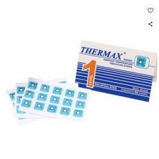 써모라벨 Thermax 식판온도 온도라벨 소독 써마 온도스티커 썸모 50매 71도씨, 1개