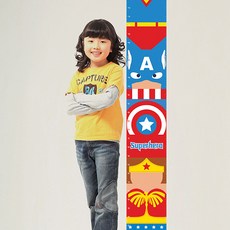 꼼지락닷컴 키재기 스티커, 9)슈퍼히어로