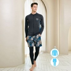 베이직 엘르 베이직엘르 남성인 집업 래쉬가드 비치반바지 워터레깅스 세트 BEM-W912G 3005018