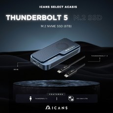 ACASIS Thunderbolt5 80Gbps M.2 NVME SSD 高速傳輸 輕巧便攜