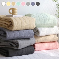 코니크 시원한 시어서커 고정밴드 여름 침대패드 이불패드8COLOR, 모노 차콜