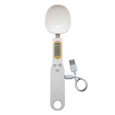 手持電子勺子秤 烘焙量匙 迷你電子秤 料理廚房工具, 【白色】USB充電款