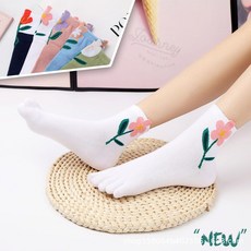 인기만점 패션 플라워 여성 발가락양말 5종 5켤레세트