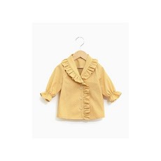 패션스타트 패턴인 P1059 아동 숄칼라 러플 블라우스 셔츠 옷 패턴 도안 옷본 아동복, 1개, 혼합