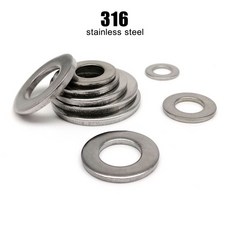 와셔 스텐 평 대 와샤 2/5/10/50pcs M1.6 M2 M2.5 M3 M3.5 M4 M5 M6 M8 M10 M12 M14 M16 M20 M24 GB97 A4 316 스테인레스, 04 50pcs M3