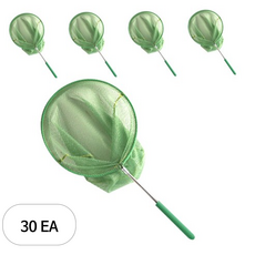 고운물 스테인레스 접이식 대형 곤충뜰채 초록, 30개