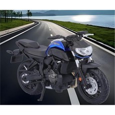 11447876 다이캐스트 수집품 모델 미니어처 바이크 컬렉터 해당 사양에 맞는 야마하 MT-07 MT07 2018년 1/18 스케일 제작 컬렉션 취미 선물용 오프로드, 블랙 블루