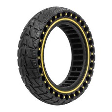 전기 스쿠터 10x2.5 (60/70-6.5) Ninebot G30L 그립 타이어 용 오프로드 솔리드 미끄럼 방지, 03 YELLOW, 1개