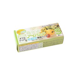 密封夾鏈保鮮袋 - 雙重夾鏈食物保鮮袋，適用於蔬果分裝, 1個, 小號【20入】, 小號, 20