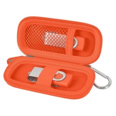 USB 플래시 드라이브 케이스 썸 드라이브 메모리 카드 SDXC SDHC 보관 가방과 호환되는 SD 카드 홀더 내륙용 삼성용 샌디스크 전자 액세서리 정리함 (블루), 주황색