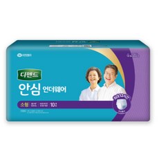디펜드 남녀공용 안심플러스 요실금 언더웨어 성인기저귀, 소형, 10개입, 3개