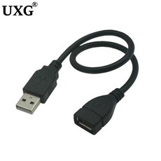 USB 2.0 A 수-암 90 각도 연장 어댑터 케이블 오른쪽 아래 위 검정색 10cm, 01 Straight_01 0.1m, Straight, 1개