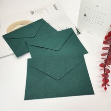 린넨 질감 컬러 봉투 다크그린luv