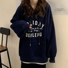 여자 레터링 후드티셔츠 프린팅 캐주얼룩 3컬러