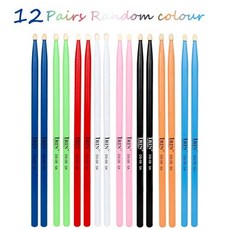 드럼스틱 5A드럼스틱7A 드럼스틱5B 드럼스틱초보 IRIN 견고한 메이플 드럼 재즈 5A 솔리드 우드 한 쌍 스틱 범용 액세서리 타악기 초보드럼스틱5A드럼스틱5A드럼스틱7A드럼스틱, 12 Random colour, 1개