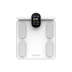 HUEI YEH 八電極智能體脂計，藍牙連接，精準測量體脂、體重、肌肉量, 白色, 1個, HYG-P100