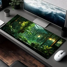 식물 감성 귀여운 마우스 패드 데스크 매트 애니메이션 게임용 사무실 XXL 키보드 노트북 컴퓨터 카펫, 03 300x600x2mm, 04 3