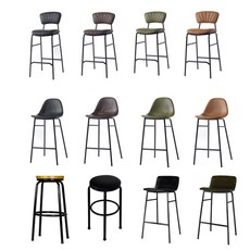 인홈즈 홈바 아일랜드 식탁의자 시리즈, 노이쌍줄바체어(블랙)