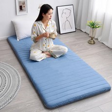 Natural Latex Mattress Viscoelastic 90x190 Tat Single Bed Pad Inflatab, 120x200cm, blue