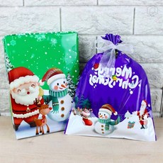 [하루셀렉] 간식포장봉투 구디백포장봉투 크리스마스 은박 포장주머니 선물봉투 구디백