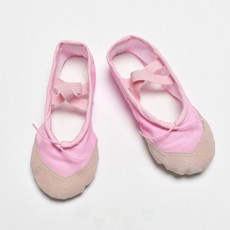 핑크 가능 아동 디자인 소재 실내화 조절 캔버스 연습용 심플 끈 리본 댄스화