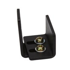 1pcs 간단한 디자인 벽 장착 슬라이딩 헛간 문 바닥 바닥 가이드 조절 가능한 브래킷 블랙, 검은색