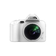 Camera 4K 6400萬像素 120°廣角 3吋IPS螢幕 Wi-Fi 連接手機 IR-CUT 夜視攝影, 白色標配【不含記憶卡】