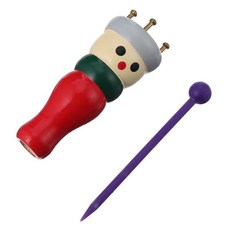 땋기용 나무 뜨개질 도구 공예 키트 초보자용 색상 랜덤, 1개