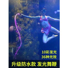 방수 LED 채찍 수영장 공연 수중 방송 클럽 합금, 1개, 십색 가변광 방수 고광량 비디오 동일형