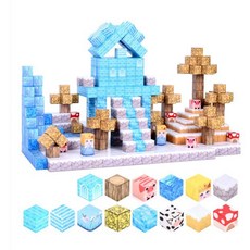 我的世界 磁力方塊積木 兒童益智拼裝玩具, 1套, 楓雪河屋, 100片
