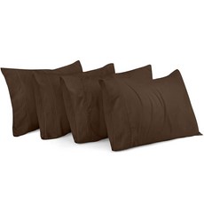 Utopia Bedding 베개 커버 킹 표준 사이즈 2팩 - 부드러운 브러시드 극세사 봉투 클로저 병원 호텔 객실에 적합 Oeko-Tex 인증 50.8x91.4cm(20x36, 브라운