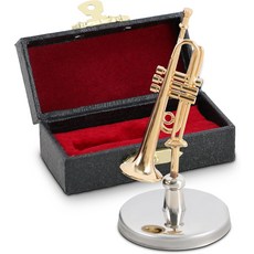 이스트락 미니 트럼펫 모델 - 가정 장식 및 음악 선물용 복제품 1.8인치, 1개